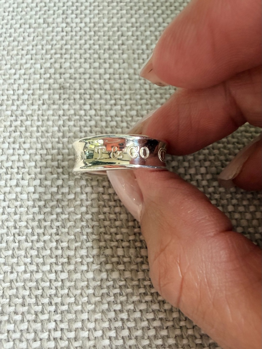 Tiffany & Co 1837 Ring Medium Band -Silver - Sz 6